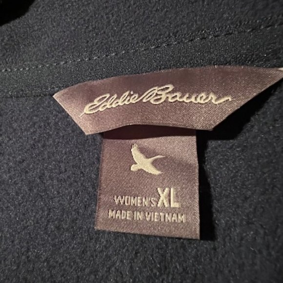 Women's Eddie Bauer Fleece XL Lightweight Full-Zip Dark Blue - Picture 3 of 8